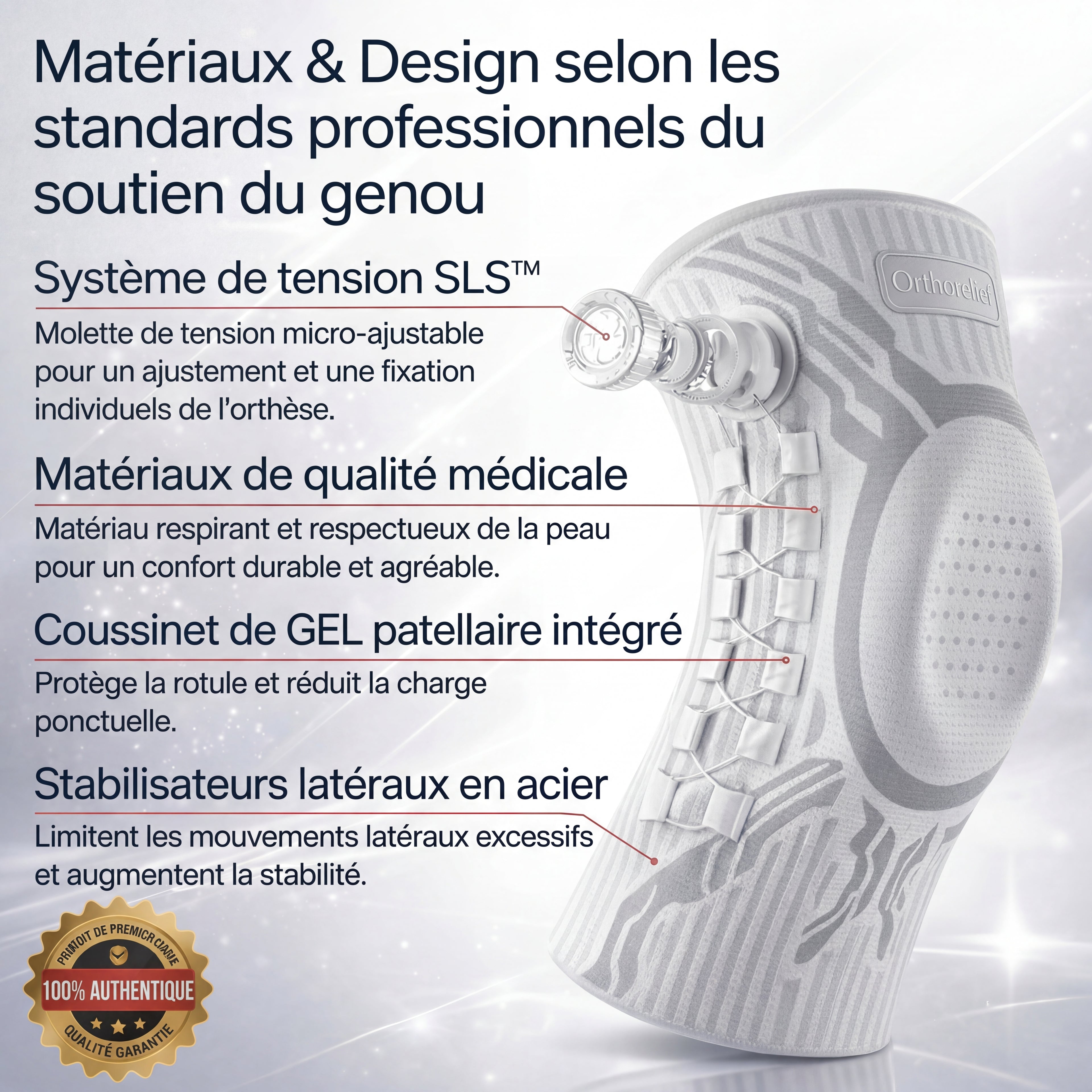 Genouillère de maintien avancé